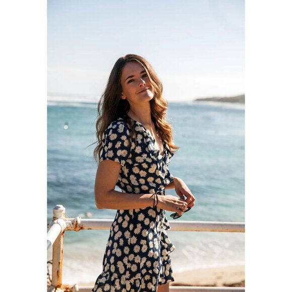 Realisation Par The Valentina Dress Daisy Blue White Size Large - Picture 3 of 8